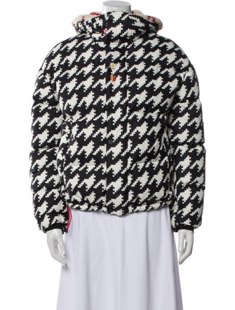 Perfect Moment Houndstooth Print Down Jacket