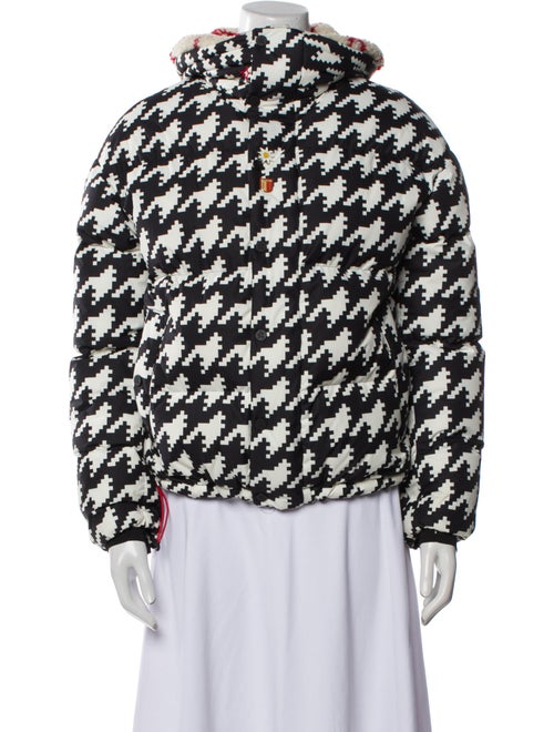 Perfect Moment Houndstooth Print Down Jacket