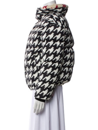 Perfect Moment Houndstooth Print Down Jacket