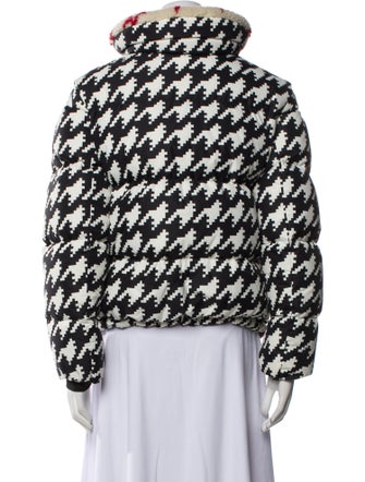 Perfect Moment Houndstooth Print Down Jacket