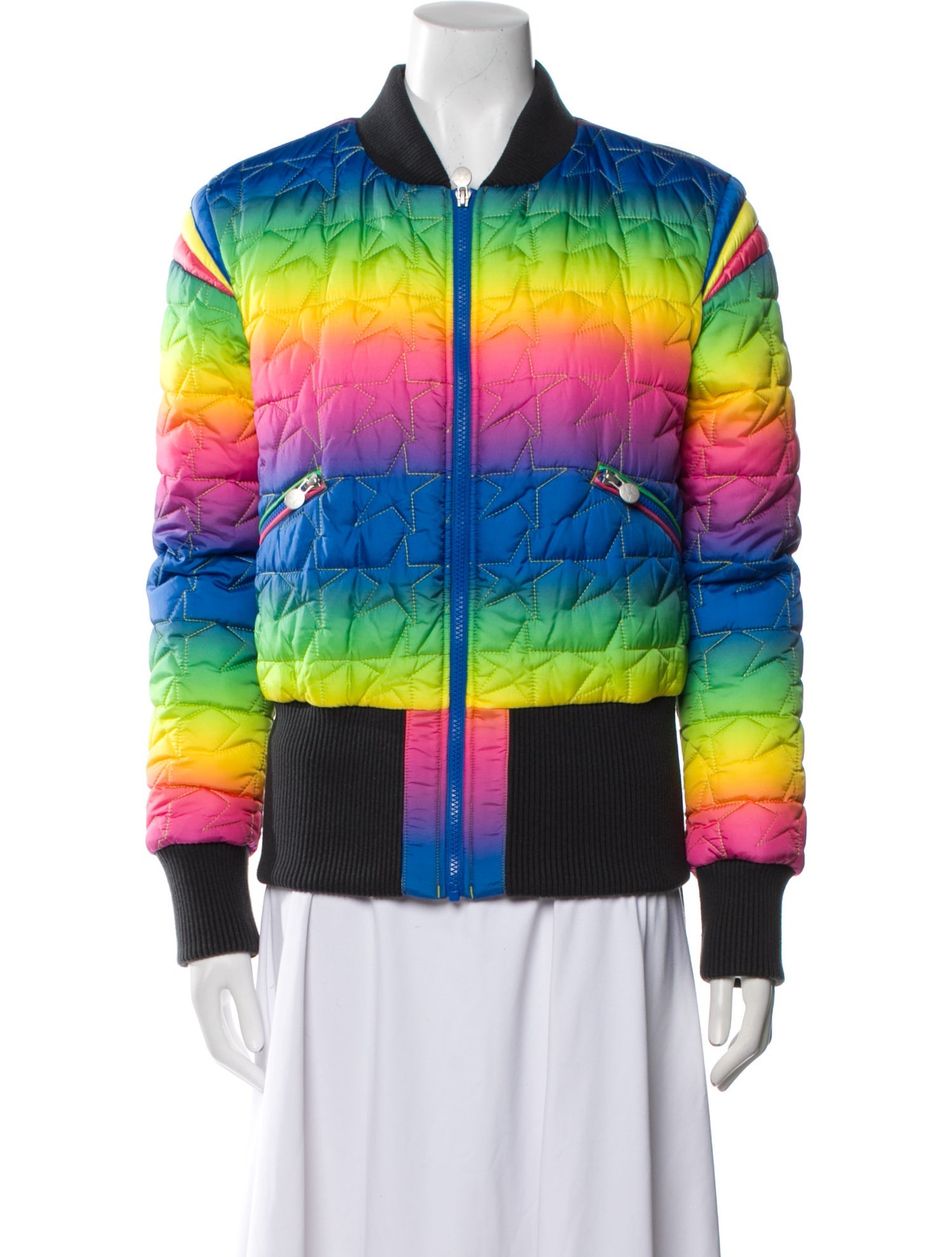 Perfect Moment Colorblock Pattern Down Jacket