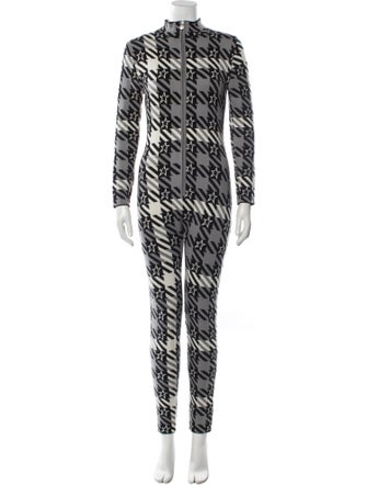 Perfect Moment Merino Wool Houndstooth Print Jumpsuit