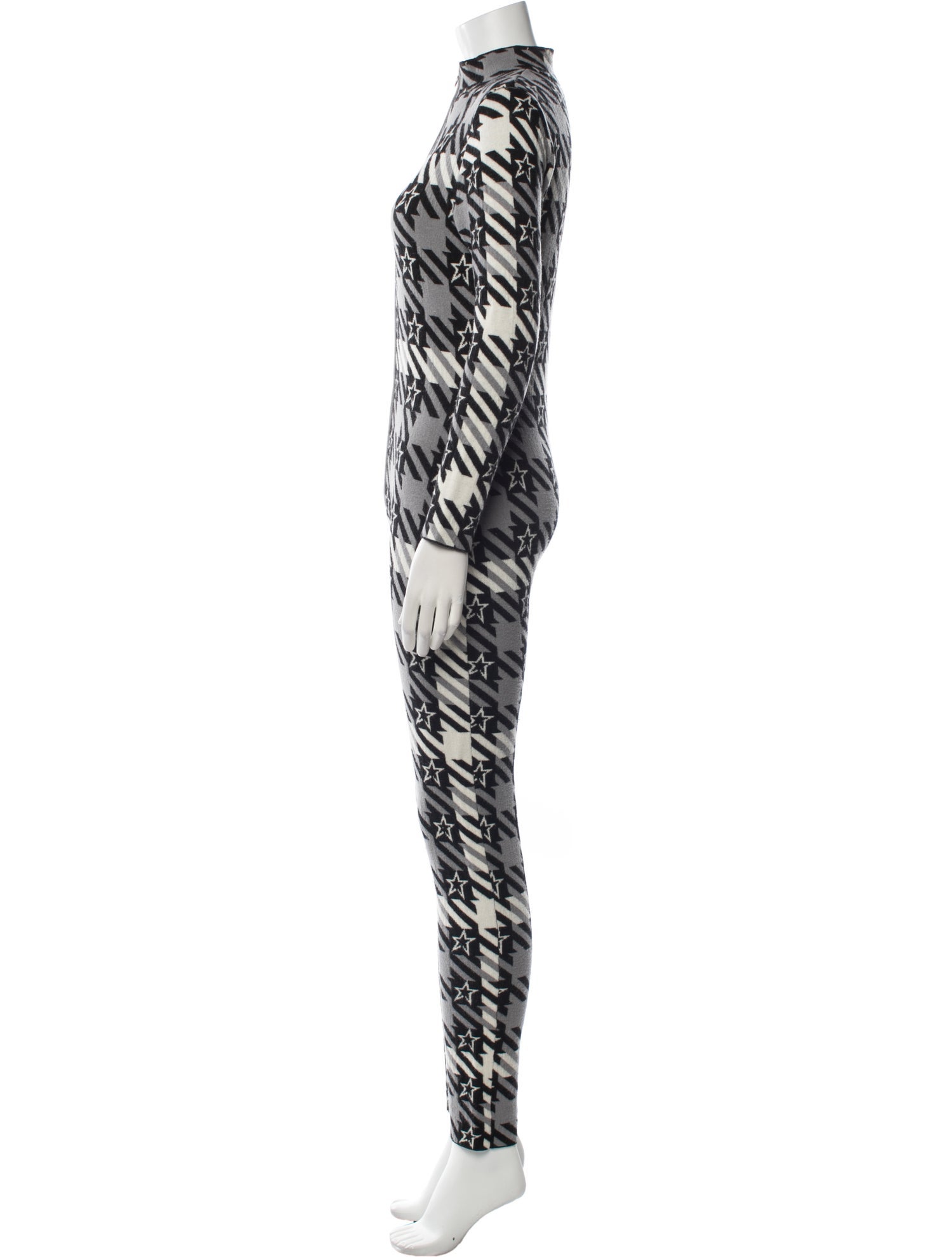Perfect Moment Merino Wool Houndstooth Print Jumpsuit