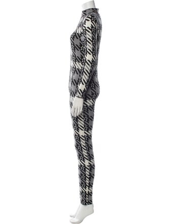 Perfect Moment Merino Wool Houndstooth Print Jumpsuit