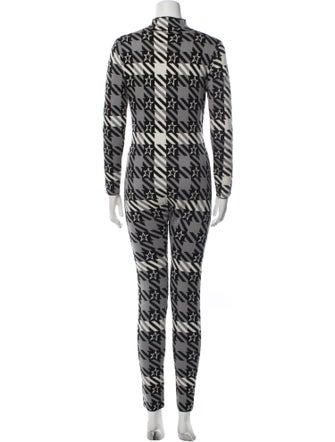 Perfect Moment Merino Wool Houndstooth Print Jumpsuit