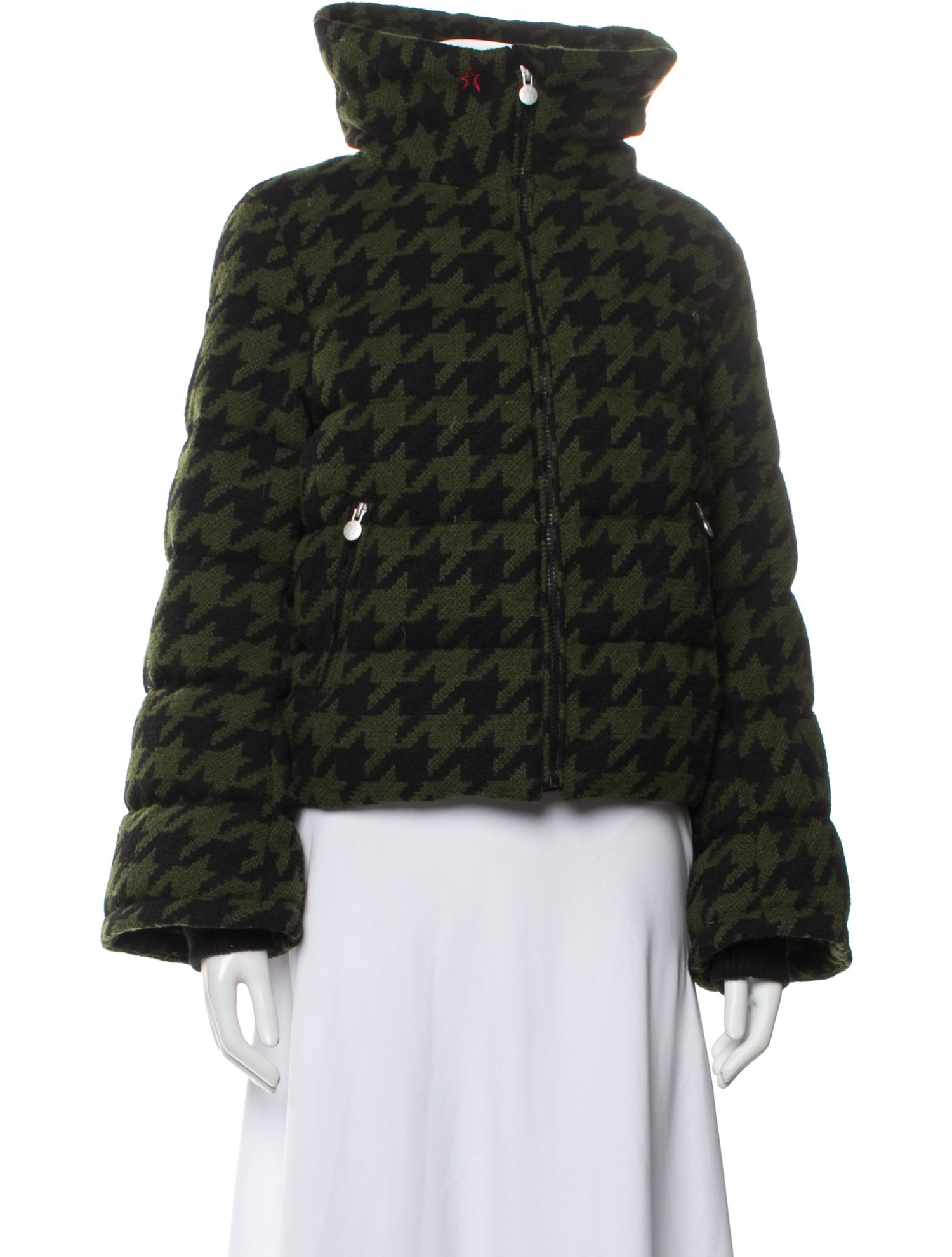 Perfect Moment Houndstooth Print Down Jacket w/ Tags