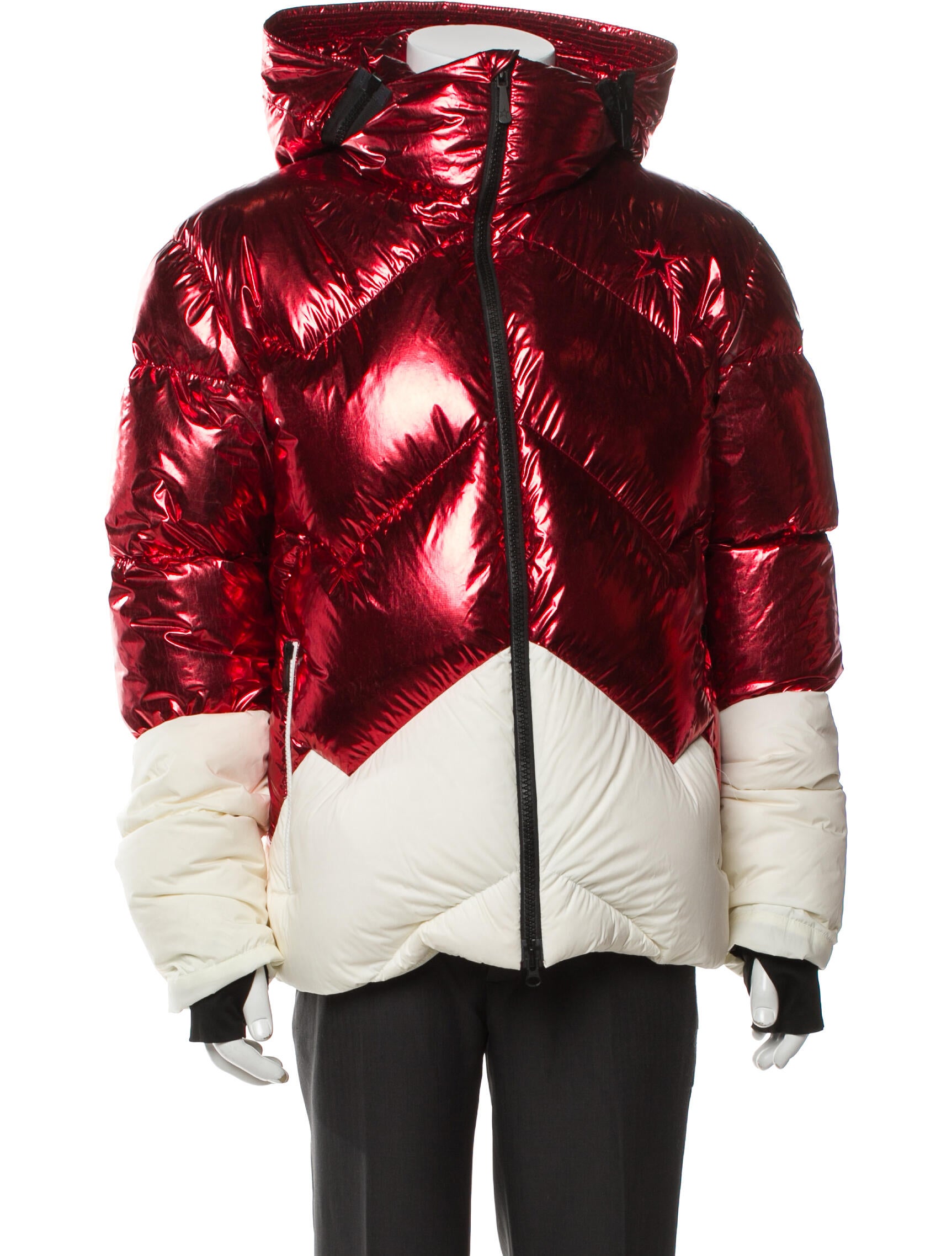 Perfect Moment Colorblock Pattern Puffer Coat
