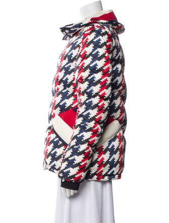 Perfect Moment Nylon Houndstooth Print Down Jacket