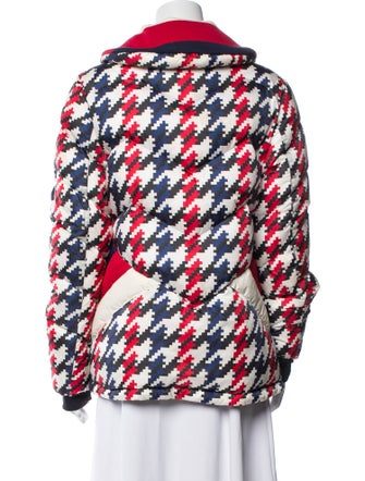Perfect Moment Nylon Houndstooth Print Down Jacket