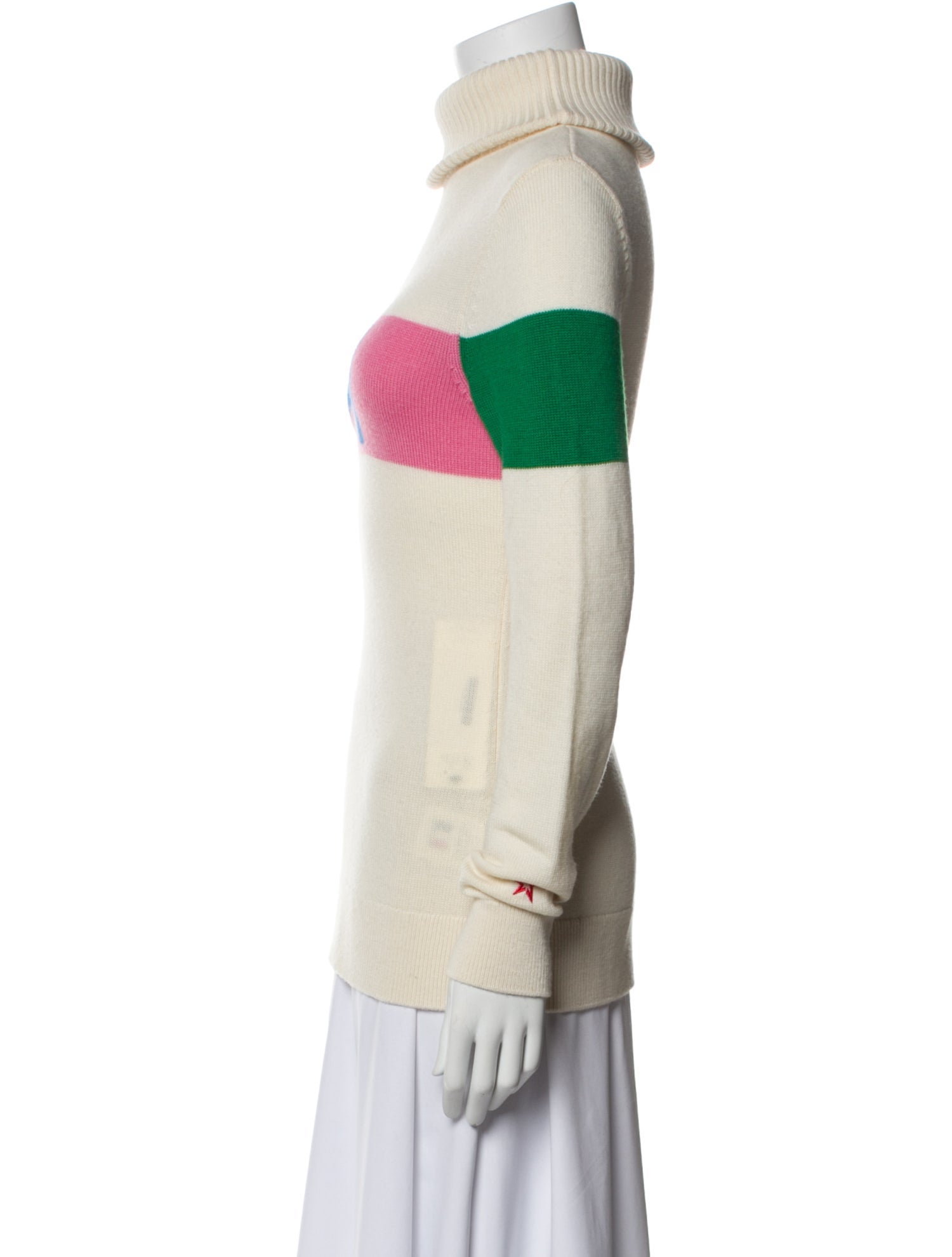 Perfect Moment Merino Wool Colorblock Pattern Sweater