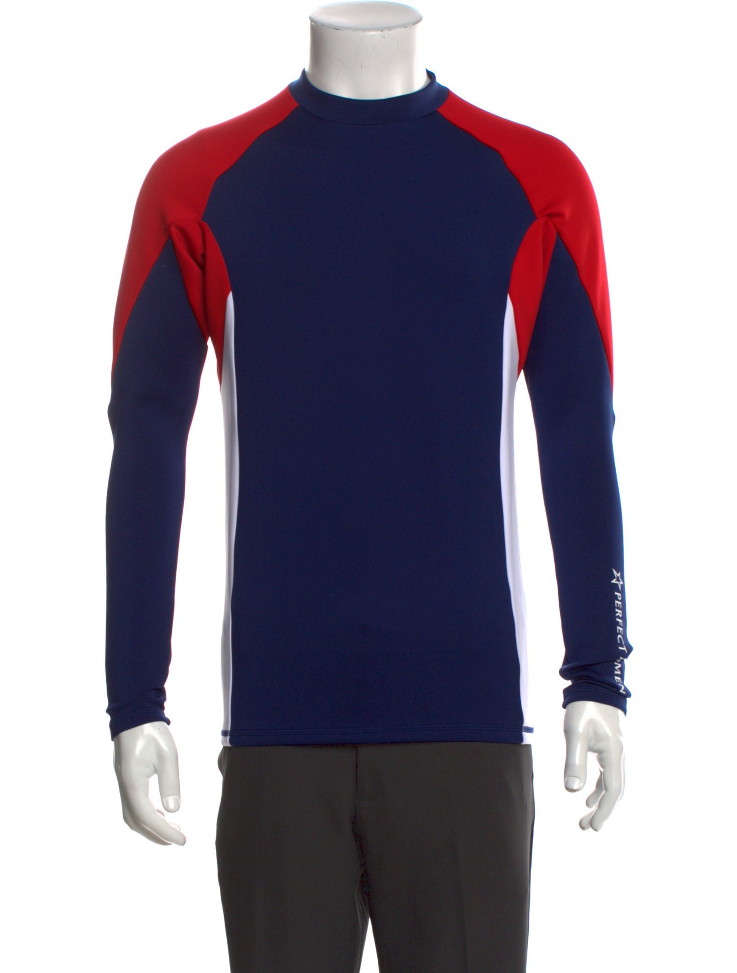 Perfect Moment Colorblock Pattern Mock Neck T-Shirt