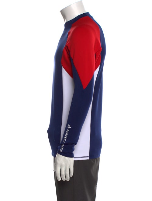 Perfect Moment Colorblock Pattern Mock Neck T-Shirt