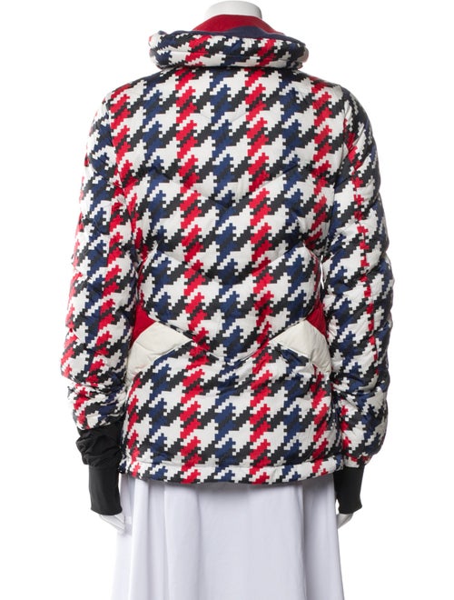 Perfect Moment Houndstooth Print Down Jacket
