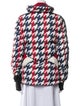 Perfect Moment Houndstooth Print Down Jacket