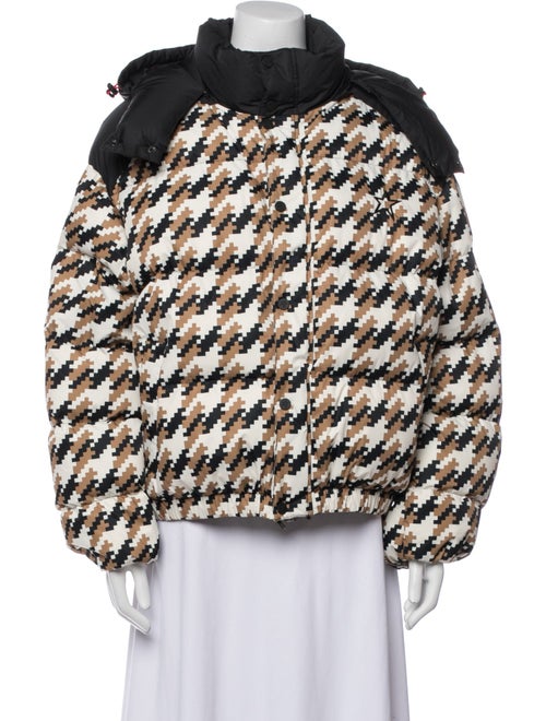 Perfect Moment Houndstooth Print Down Jacket