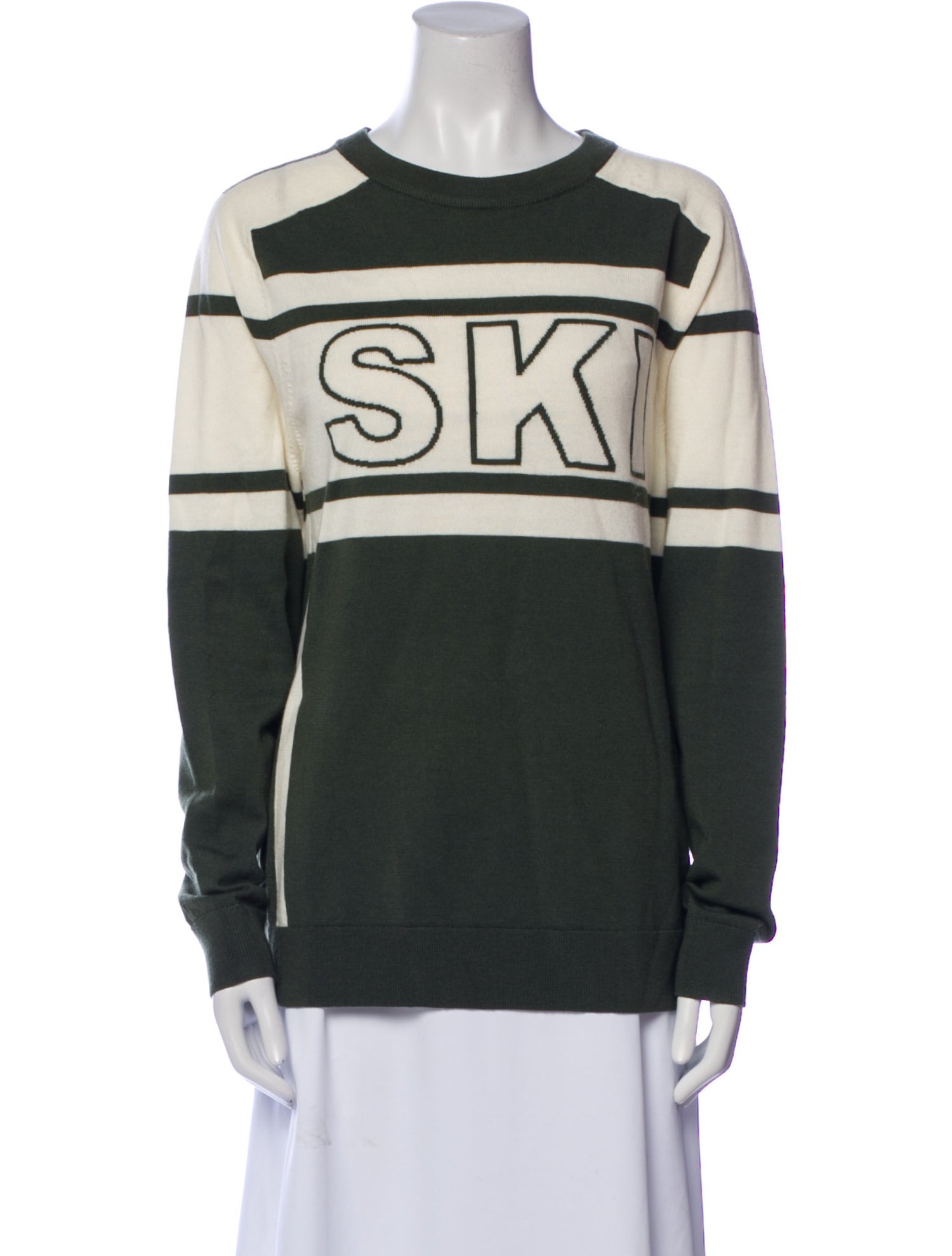 Perfect Moment Merino Wool Colorblock Pattern Sweater