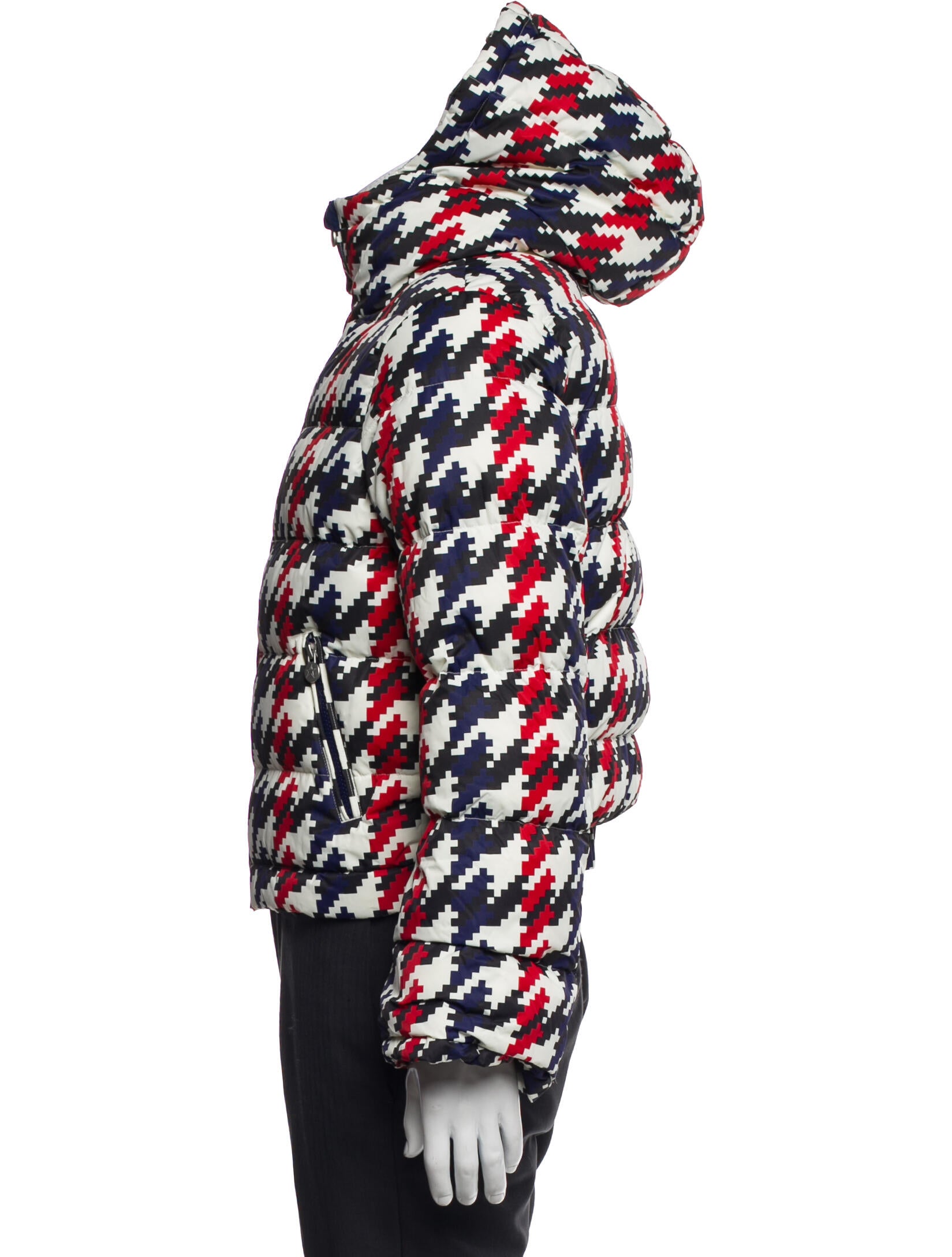 Perfect Moment Houndstooth Print Parka