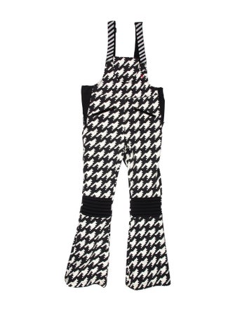 Perfect Moment Houndstooth Print Square Neckline Jumpsuit