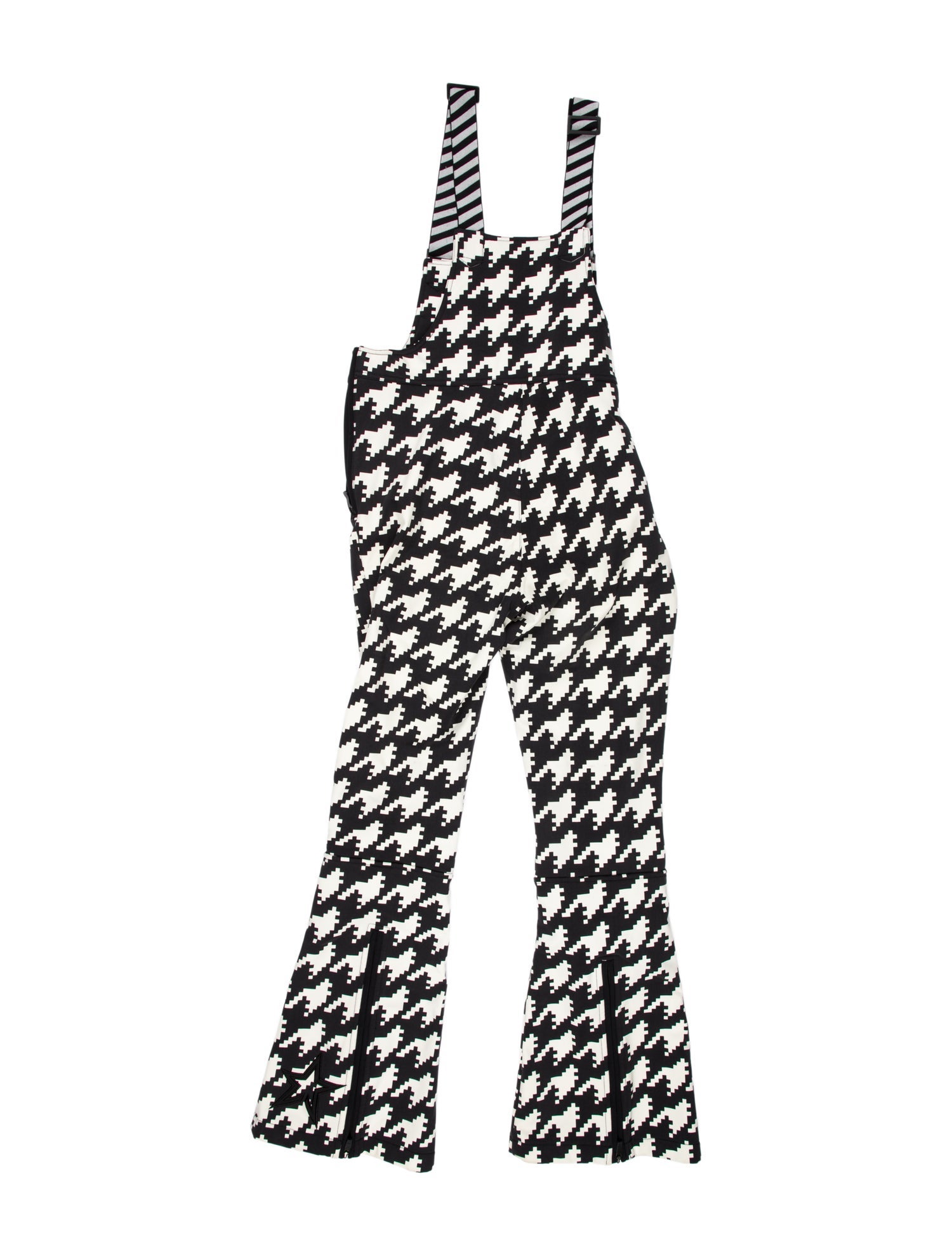 Perfect Moment Houndstooth Print Square Neckline Jumpsuit