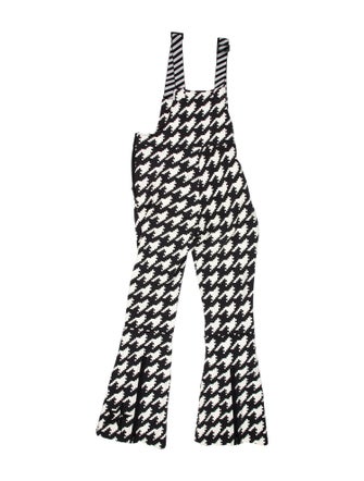 Perfect Moment Houndstooth Print Square Neckline Jumpsuit
