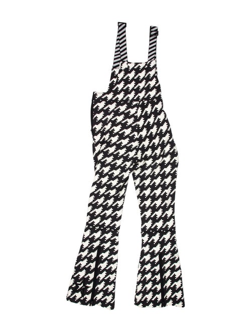 Perfect Moment Houndstooth Print Square Neckline Jumpsuit