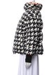 Perfect Moment Houndstooth Print Down Jacket