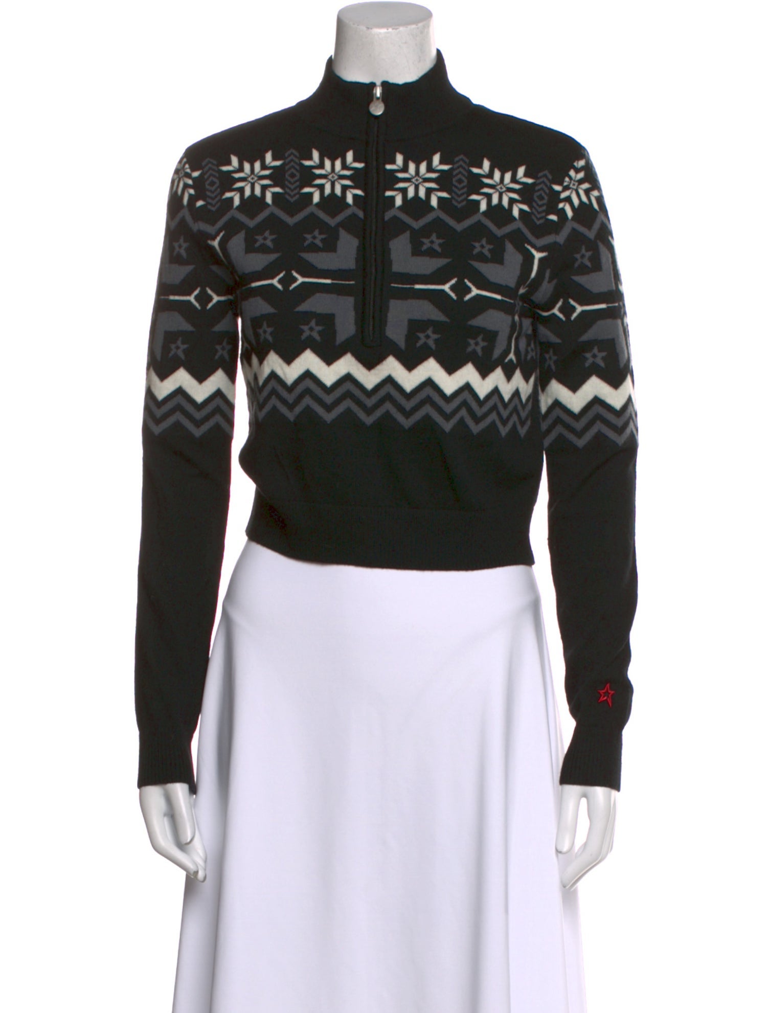 Perfect Moment Merino Wool Printed Sweater