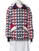 Perfect Moment Houndstooth Print Down Jacket