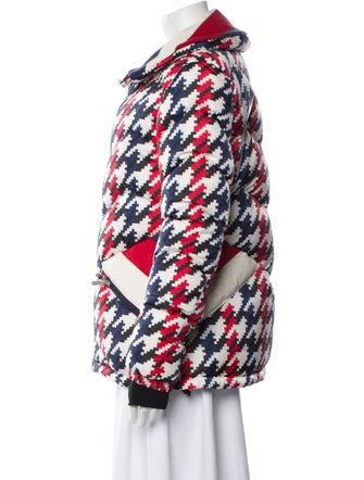 Perfect Moment Houndstooth Print Down Jacket