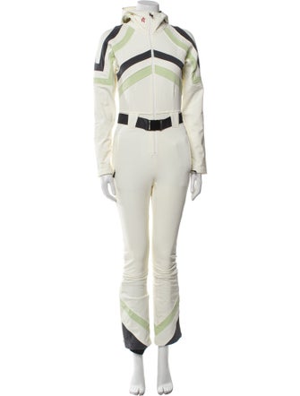 Perfect Moment Colorblock Pattern Turtleneck Ski Suit