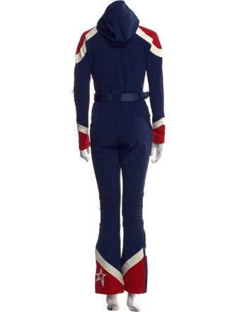 Perfect Moment Colorblock Pattern Mock Neck Jumpsuit