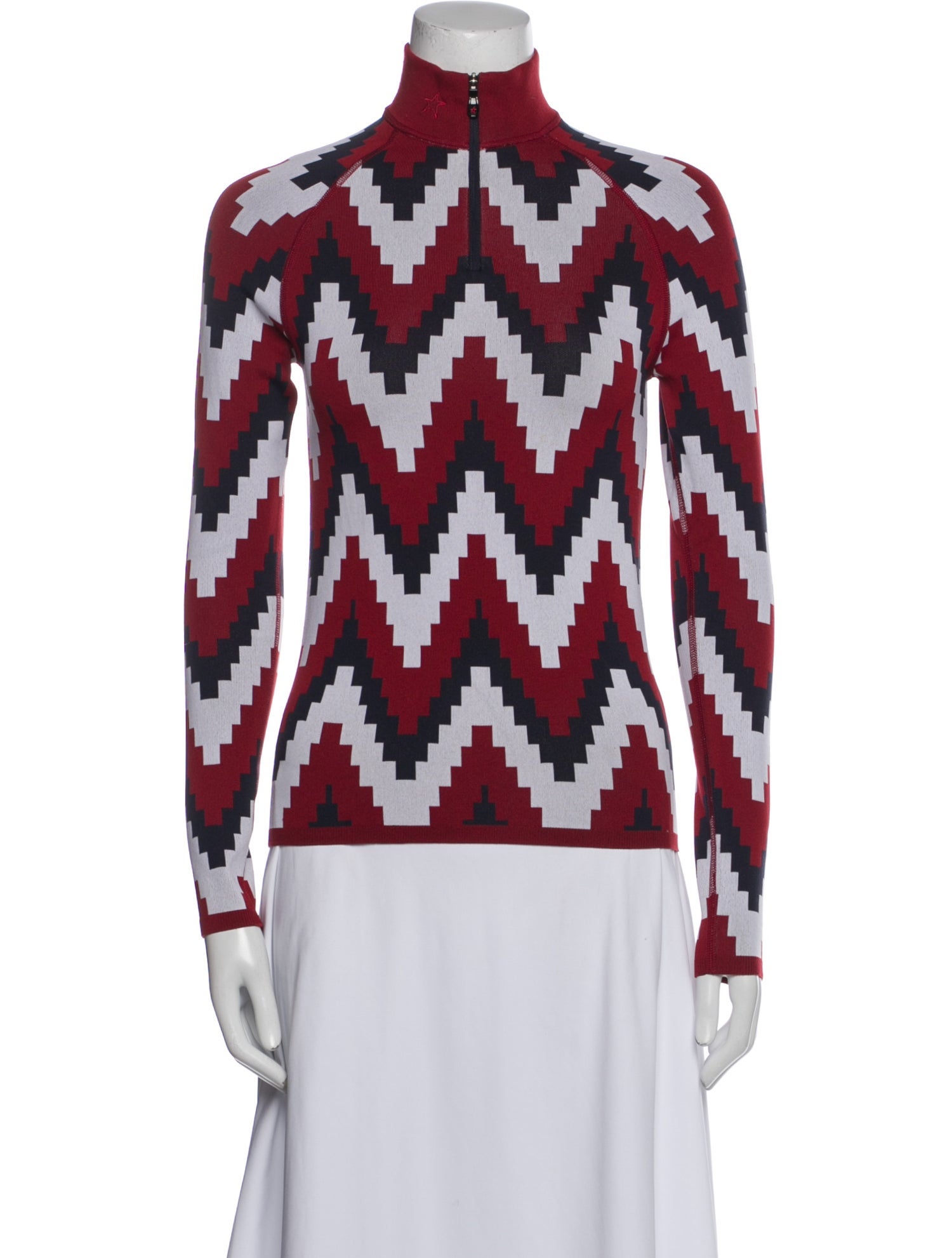 Perfect Moment Printed Turtleneck Top