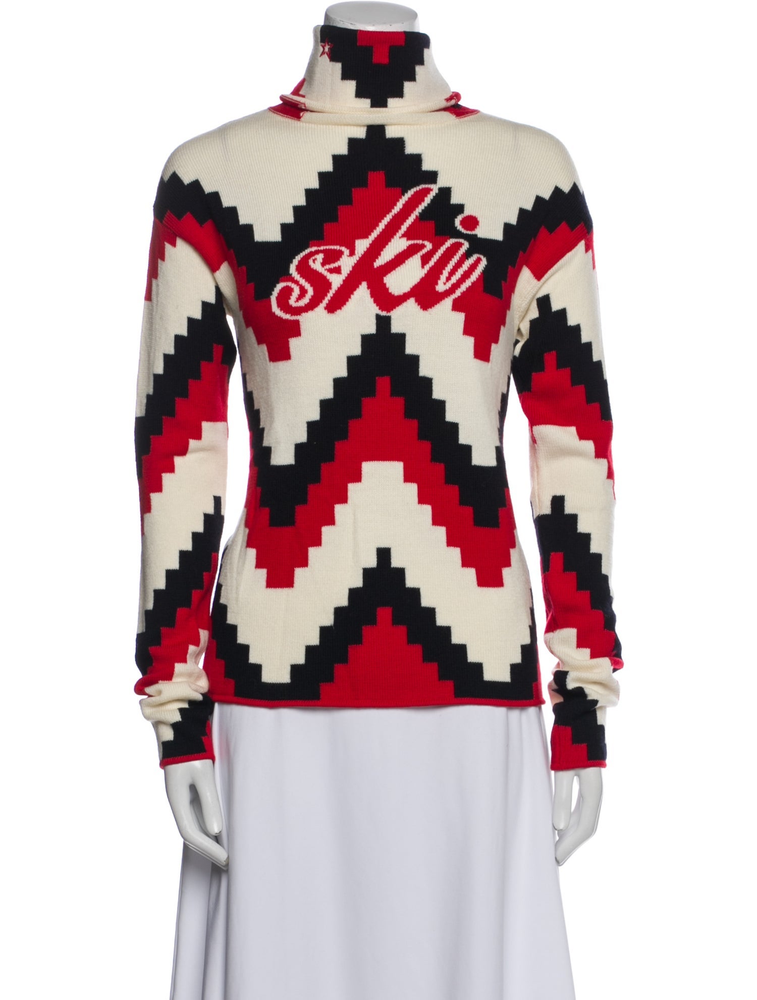 Perfect Moment Printed Turtleneck Sweater