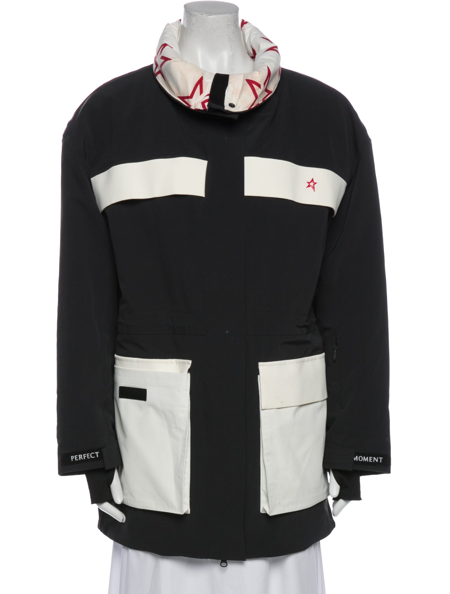 Perfect Moment Colorblock Pattern Bomber Jacket