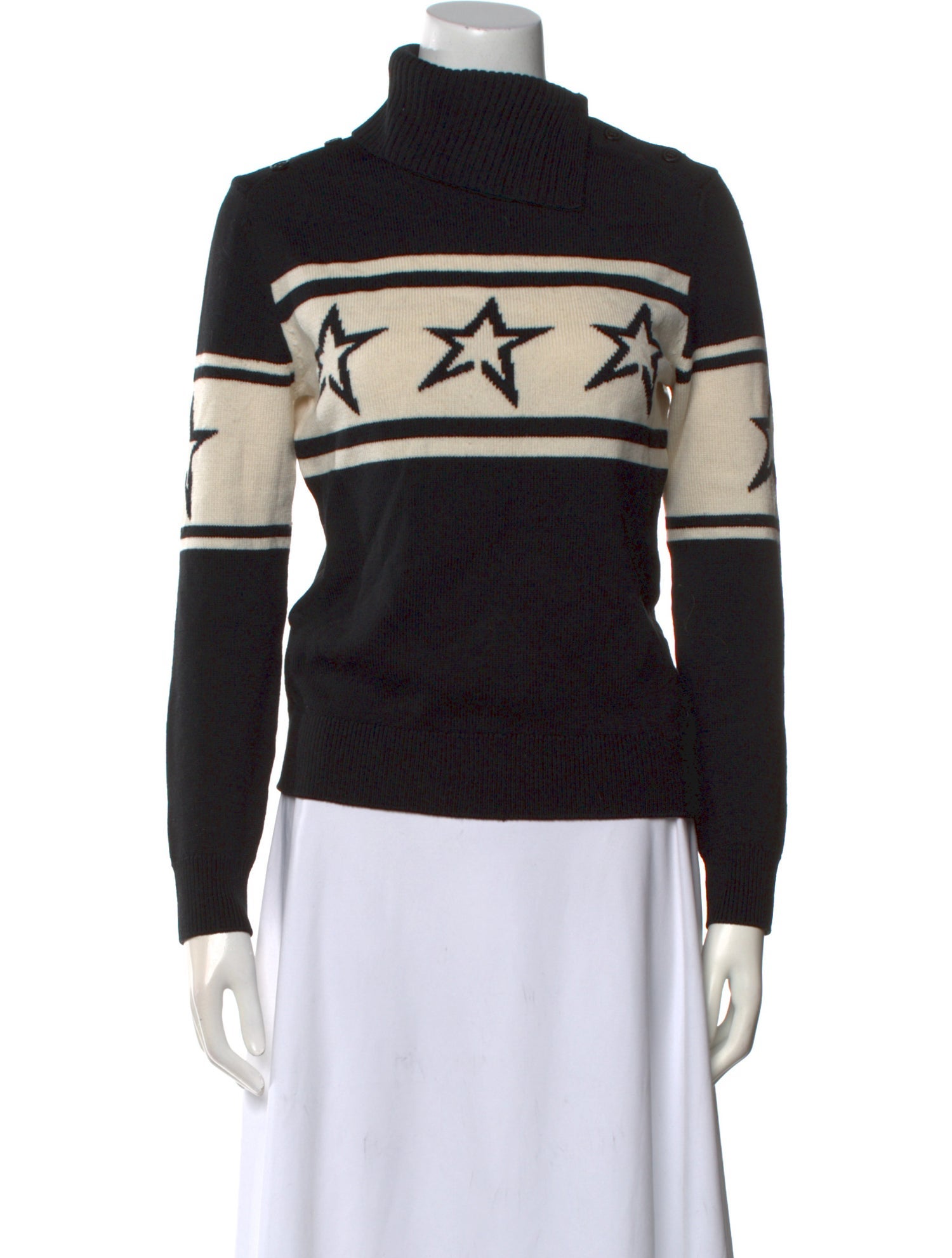 Perfect Moment Merino Wool Graphic Print Sweatshirt