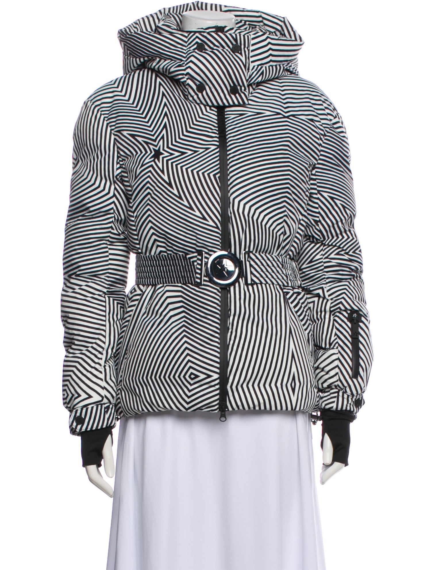 Perfect Moment Striped Down Jacket