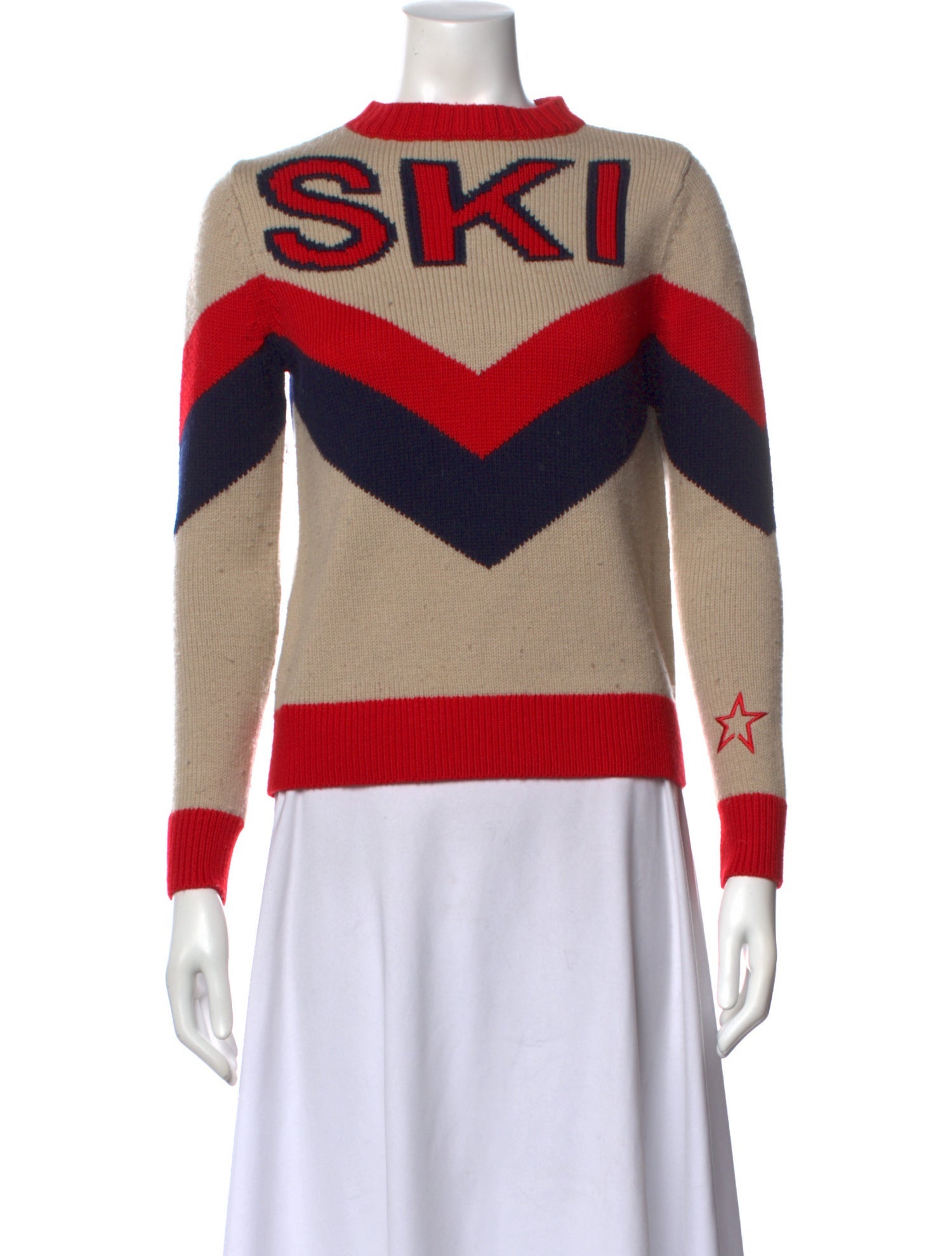 Perfect Moment Merino Wool Graphic Print Sweater