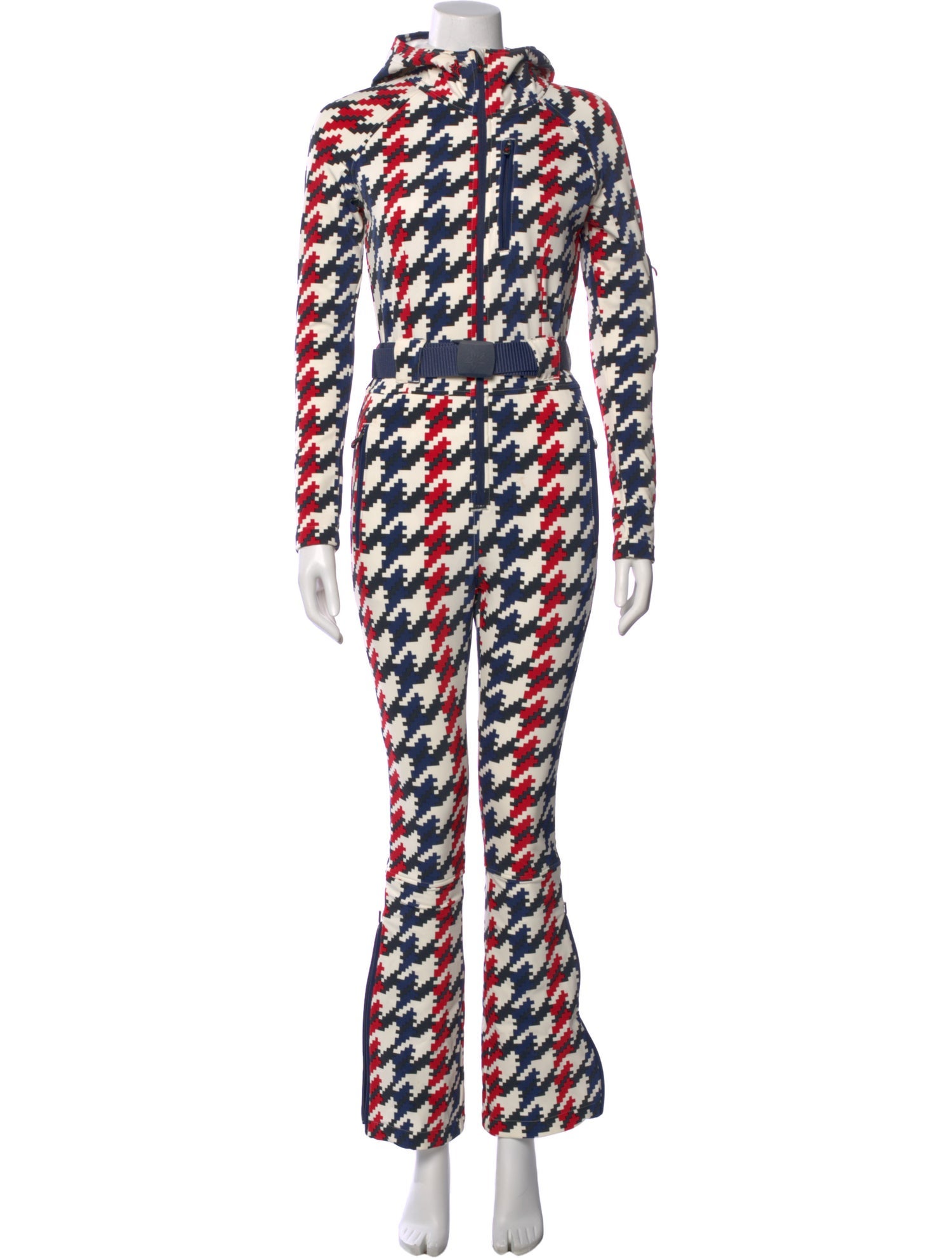 Perfect Moment Nylon Houndstooth Print Jumpsuit