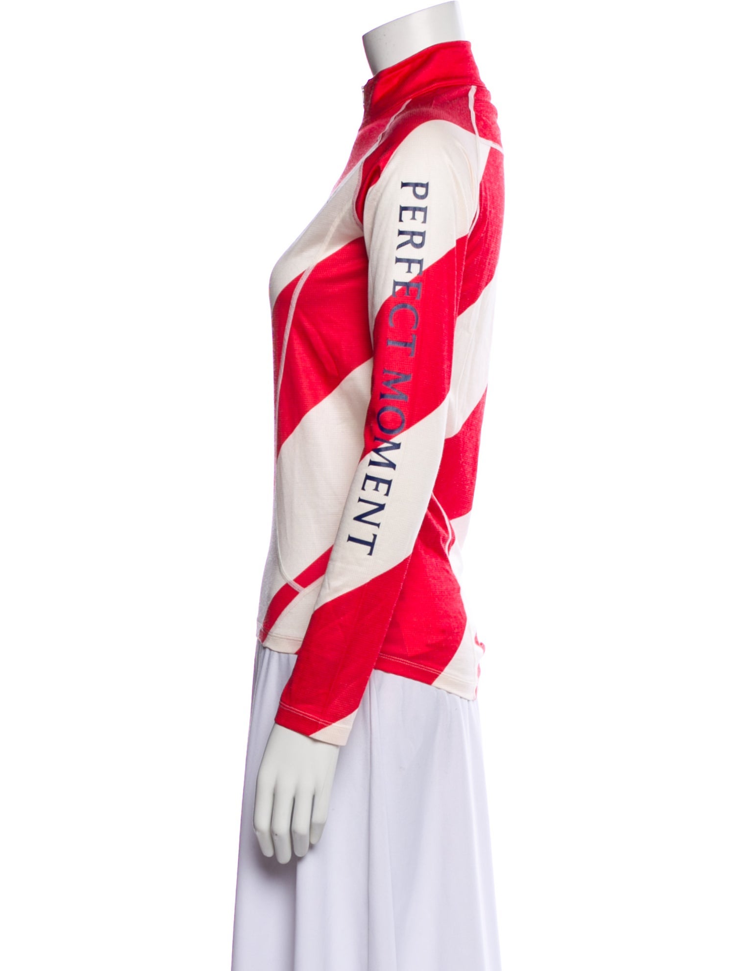 Perfect Moment Colorblock Pattern Mock Neck Top