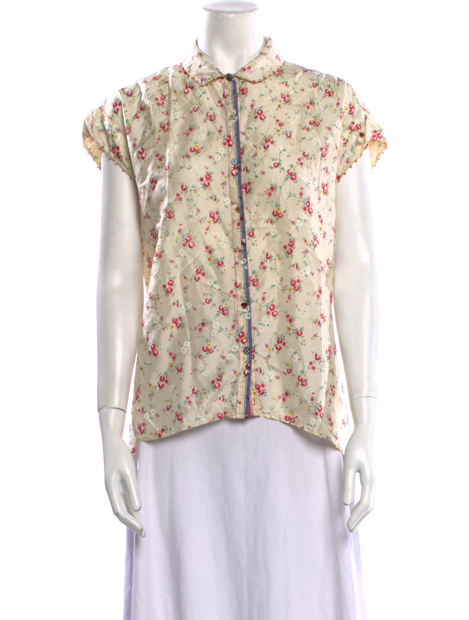 Péro Floral Print Mock Neck Top