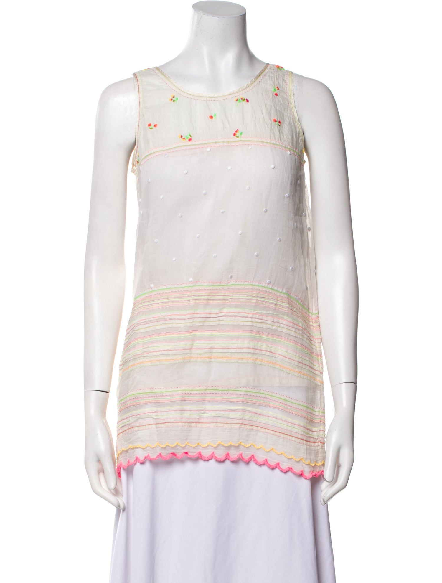 Péro Striped Scoop Neck Top