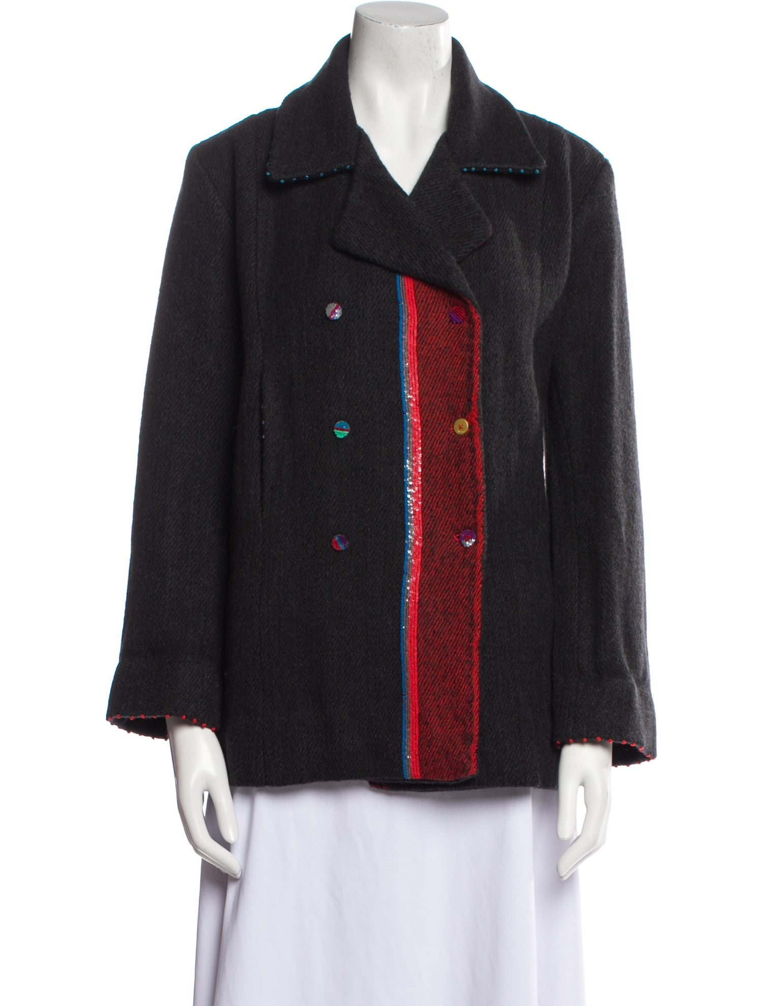 Péro Wool Tweed Pattern Jacket