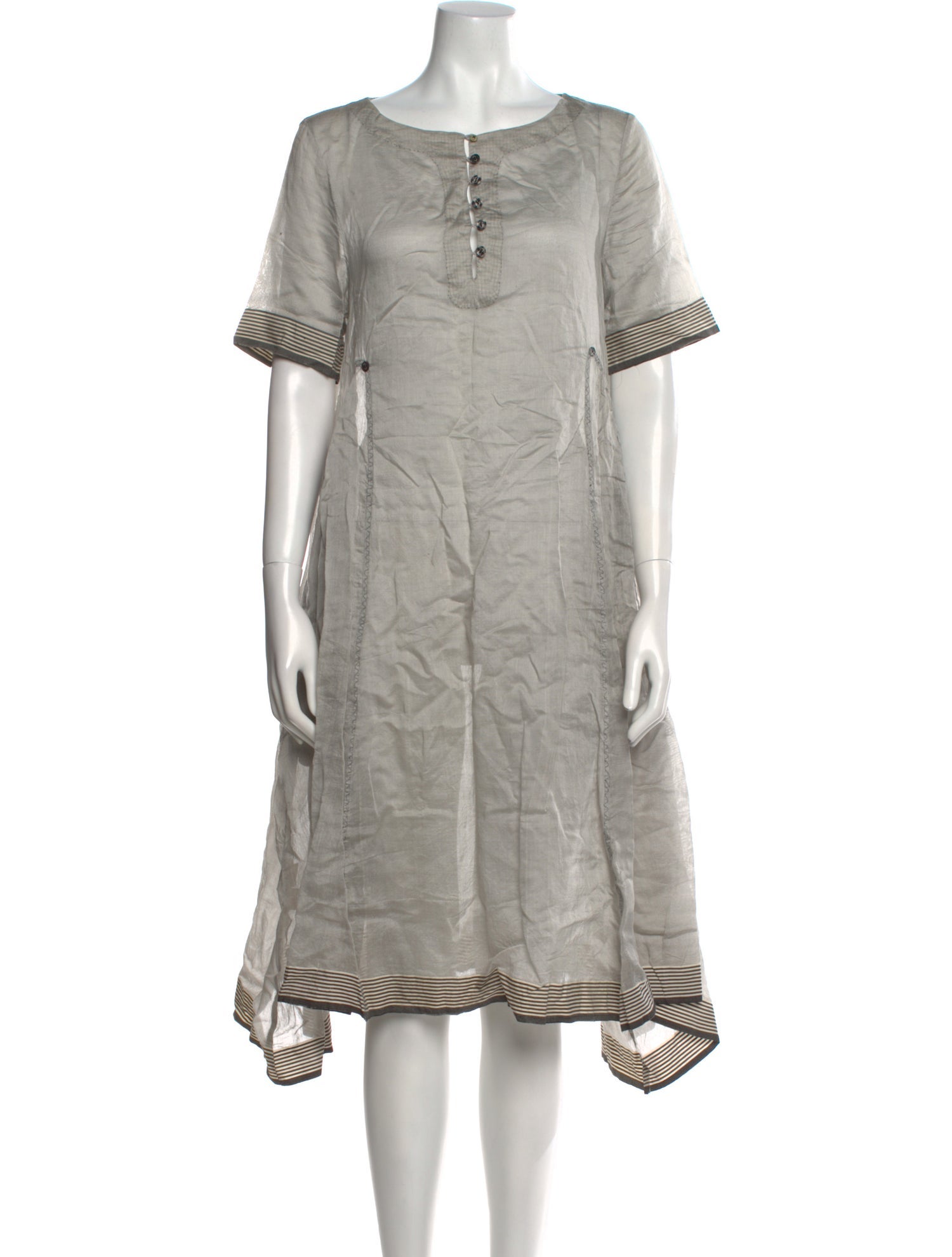 Péro Scoop Neck Midi Length Dress