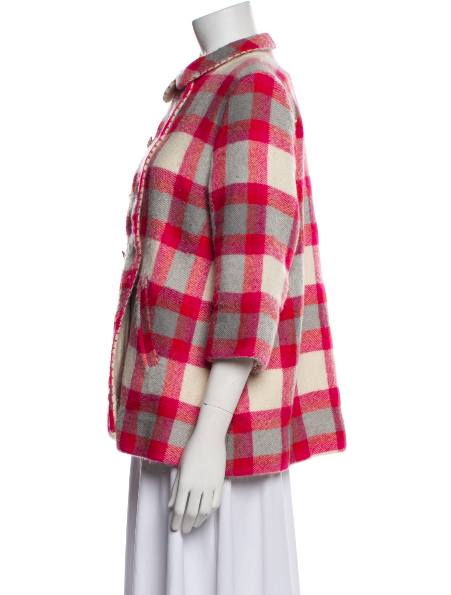 Péro Plaid Print Jacket