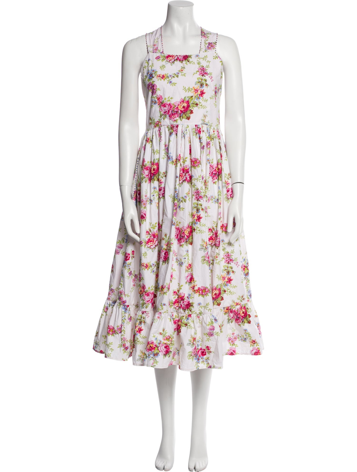 Péro Floral Print Midi Length Dress w/ Tags