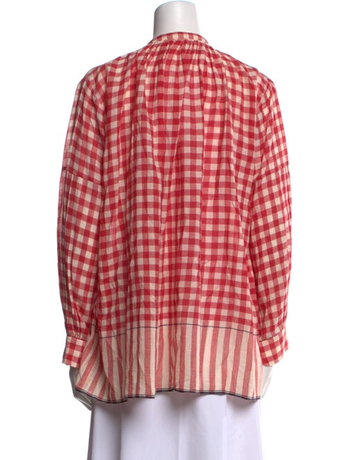 Péro Plaid Print Mock Neck Tunic