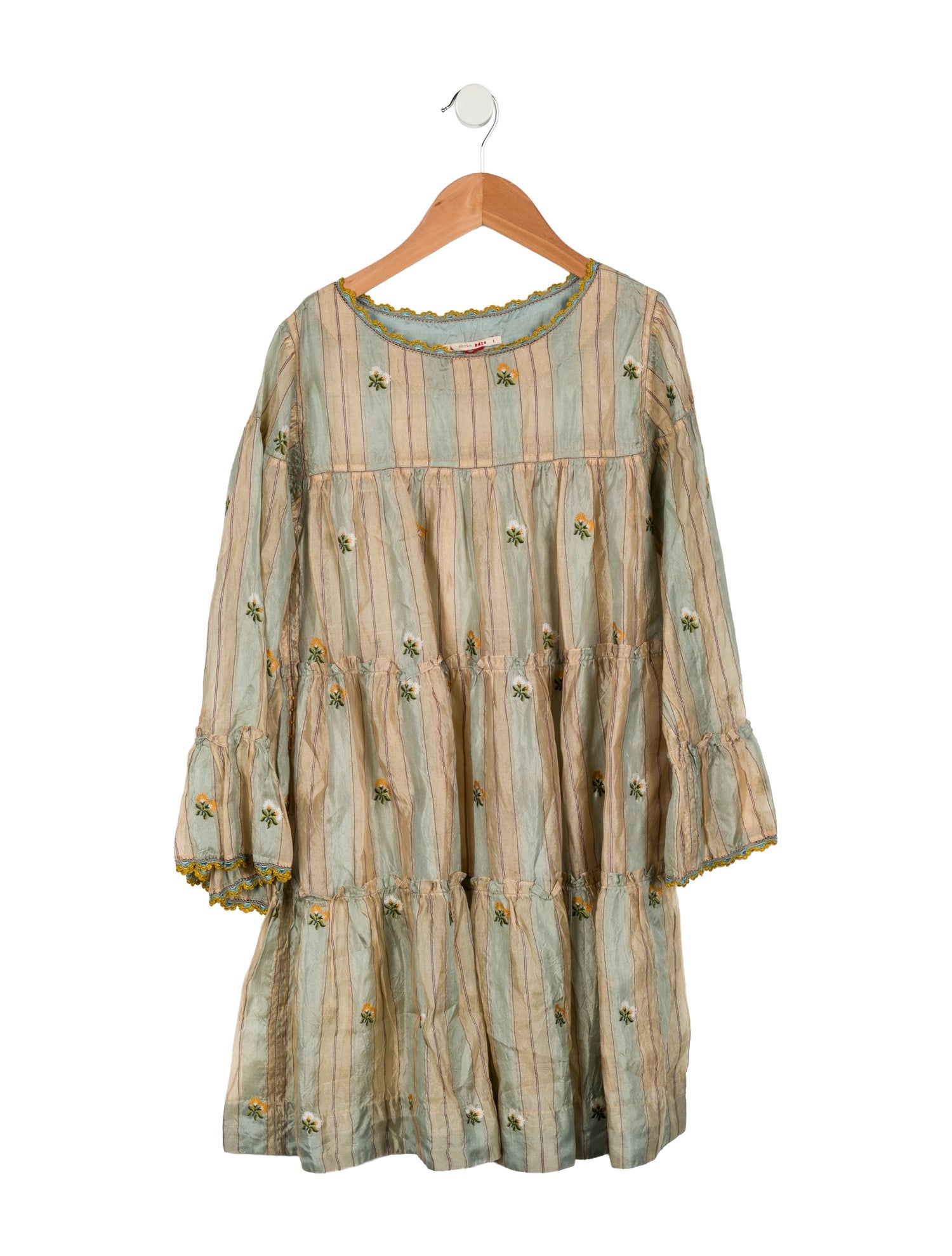 Péro Girls' Silk Printed Dress