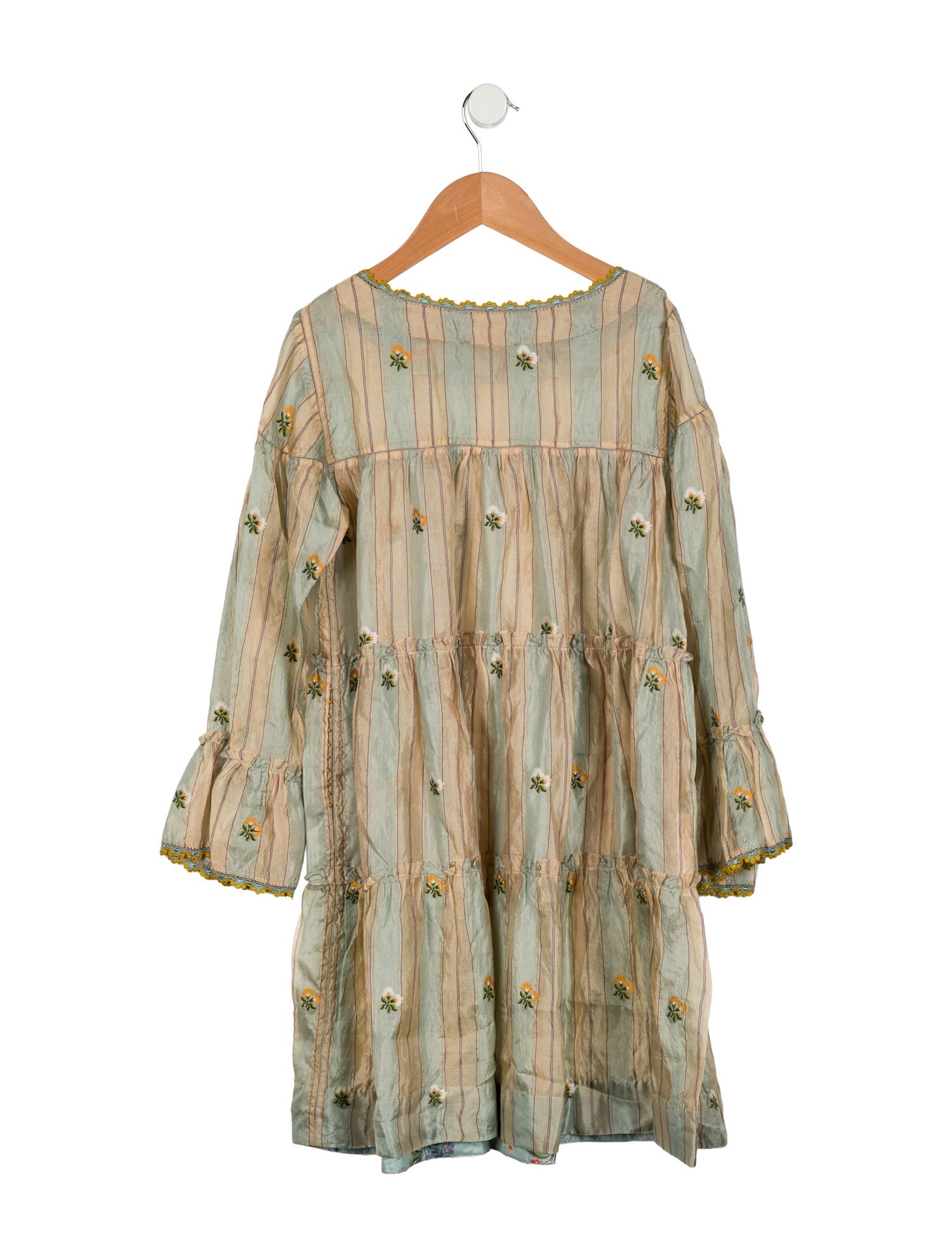 Péro Girls' Silk Printed Dress