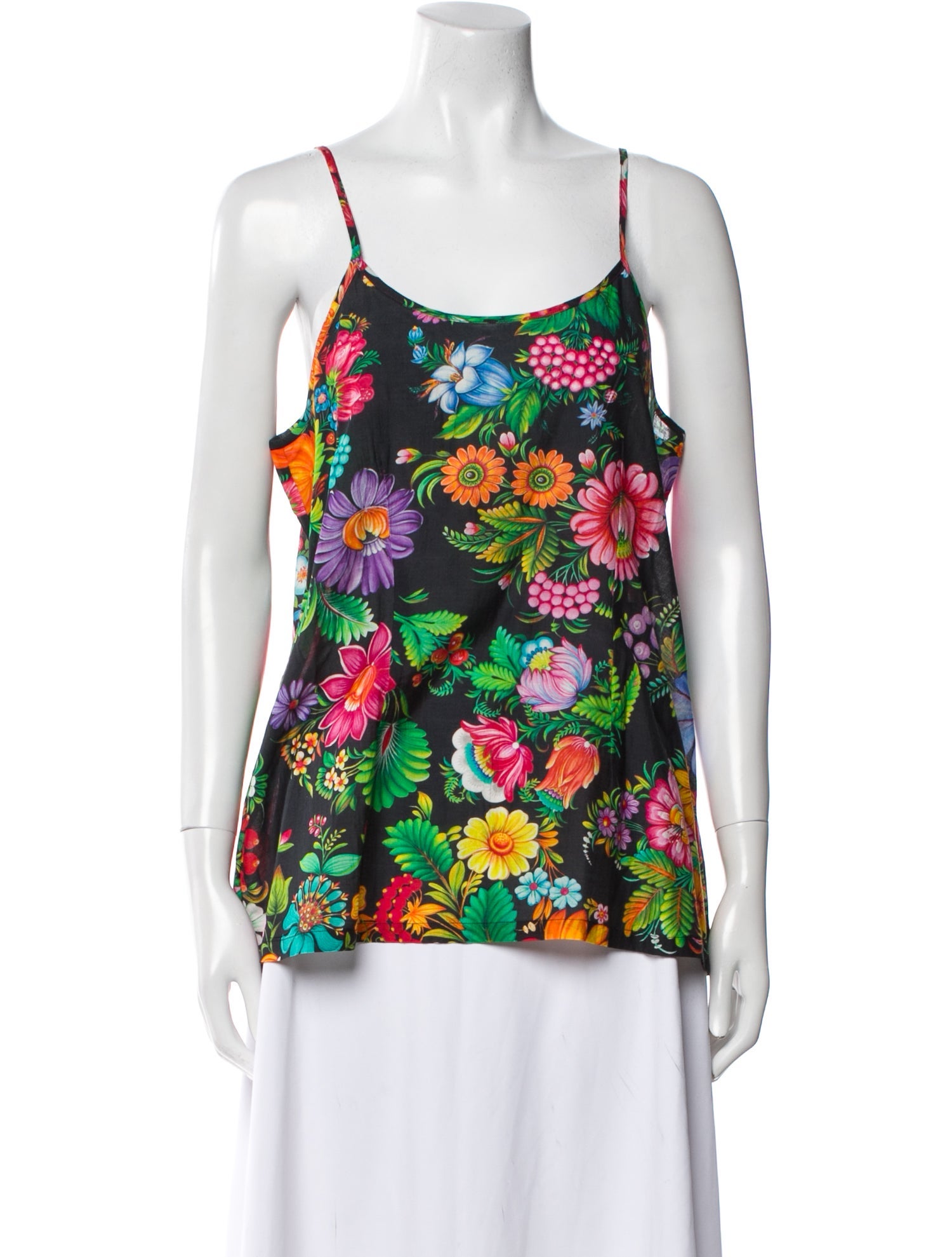 Péro Floral Print Scoop Neck Top