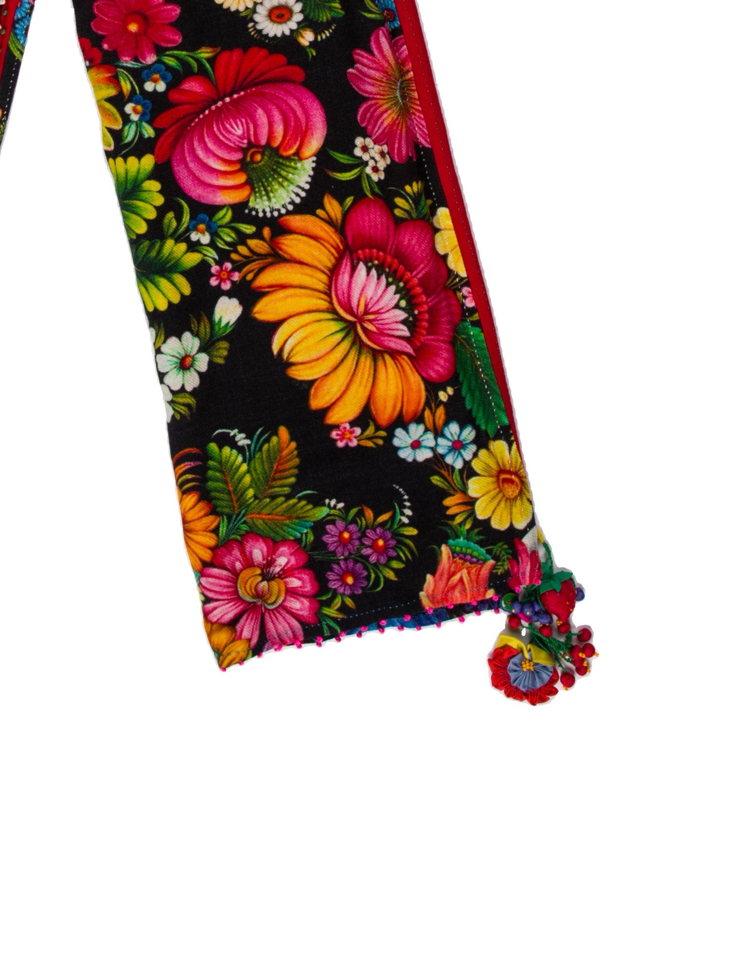 Péro Wool Floral Print Scarf w/ Tags